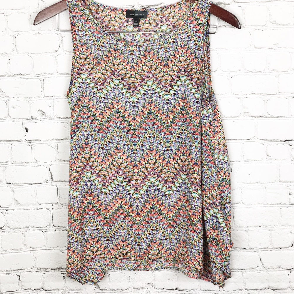 The Limited | Rainbow Chevron Print Tank | Size Extra Small